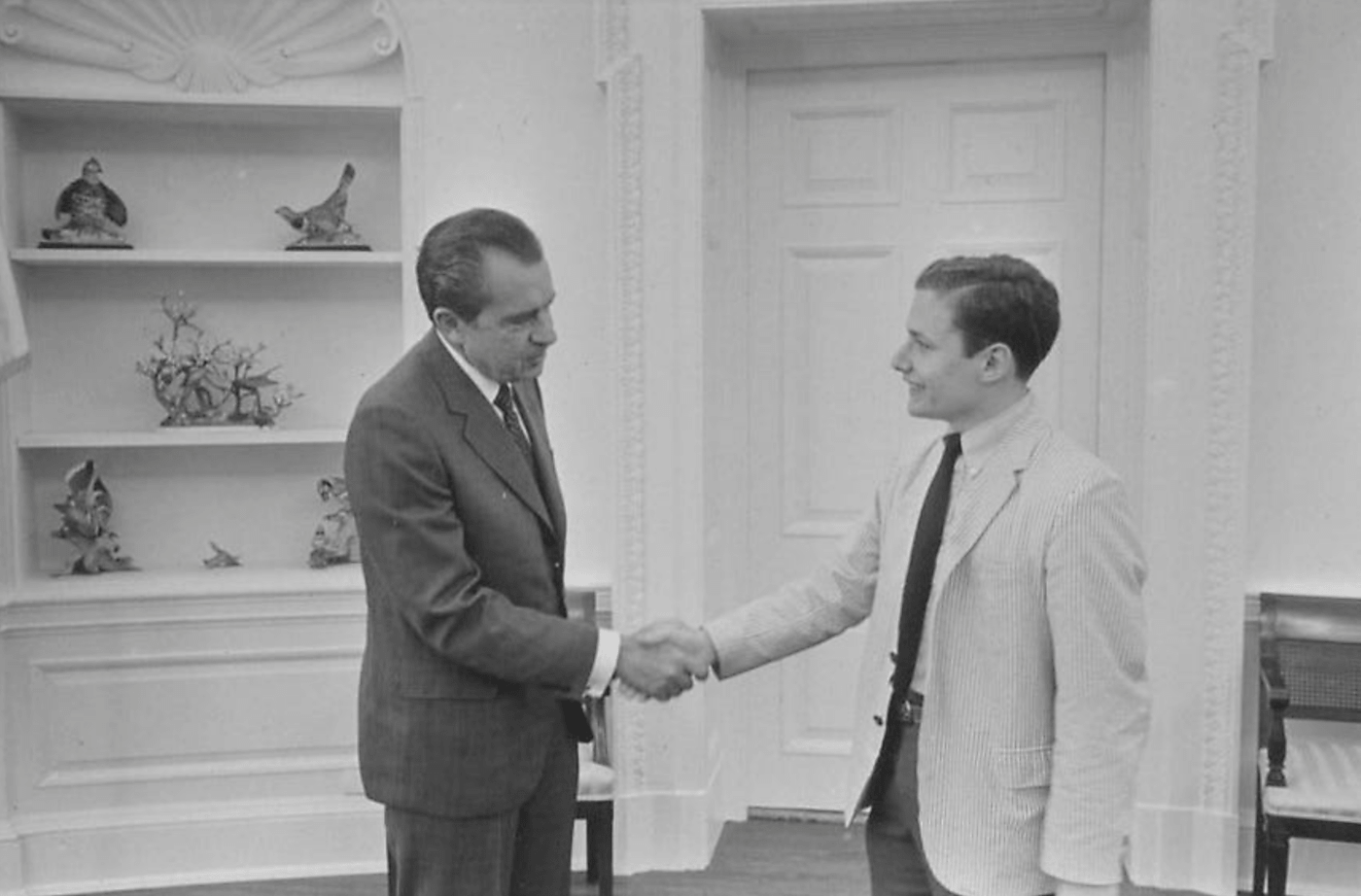 Bill Kristol Shaking Richard Nixon's Hand